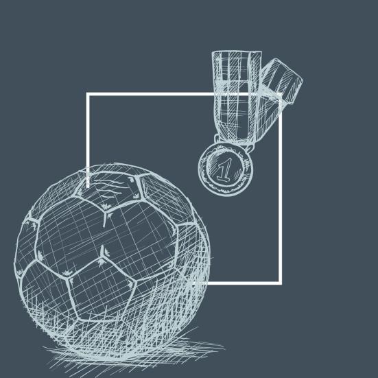 Grafik med håndbold og medalje