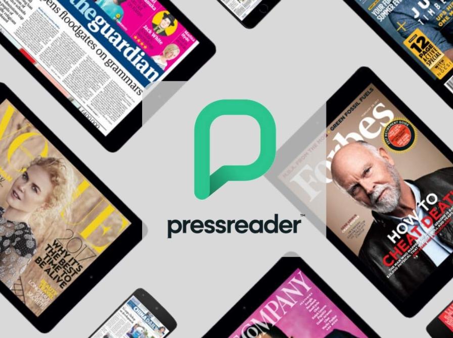 Foto af de forskellige magasiner og aviser