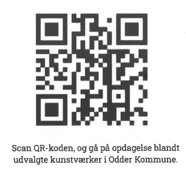 QR-kode der går til folderen Skulptur-tur lavet af Odder Kommunes Kunstudvalg